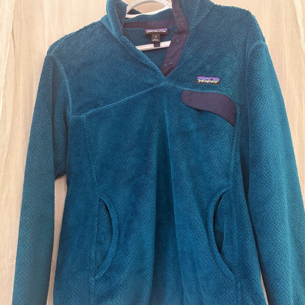 Patagonia Women’s Re-Tool Snap-T Fleece Pullover – Navy, Size Medium